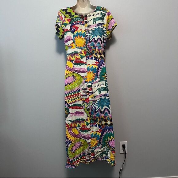 Jams World Multi-Color Midi Dress Size M - Picture 3 of 5